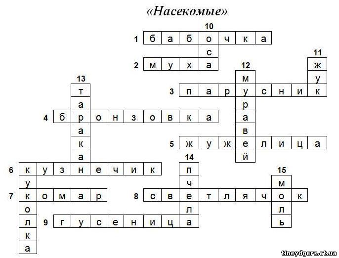 Реферат: Кроссворд (творческая работа)